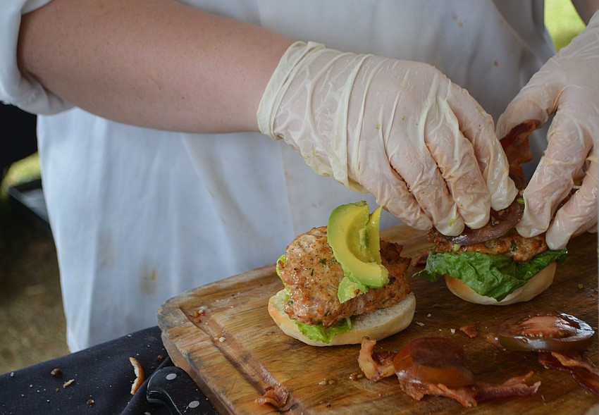 Mattison’s served up chipotle chicken burgers at the craft beer festival.