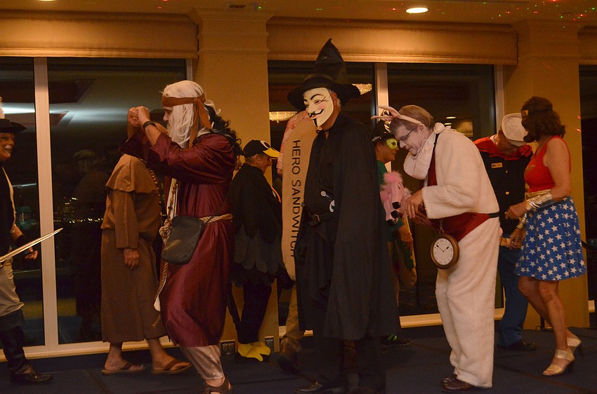 Those dressed as heroes took the stage to compete in the costume contest.