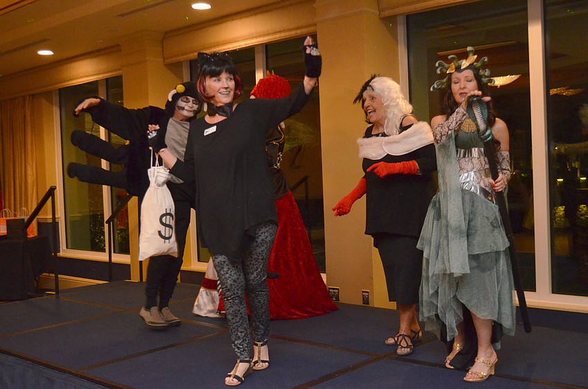 Those dressed as villains danced on stage while competing in the costume contest.