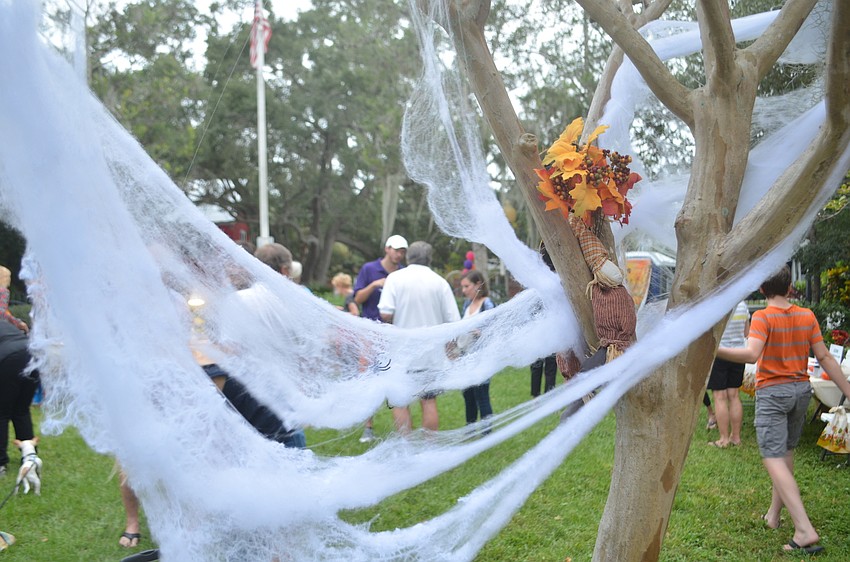 Halloween decorations hung from the trees in Laurel Park. The event was put on by the Laurel Park Neighborhood Association in partnership with the city of Sarasota.