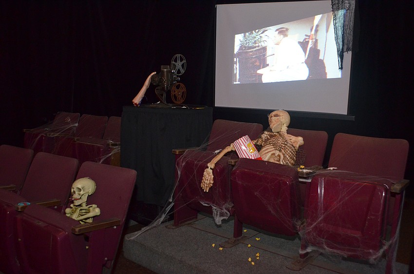 The Michael’s On East ballroom was decked out in “Haunted Hollywood”-themed decorations.