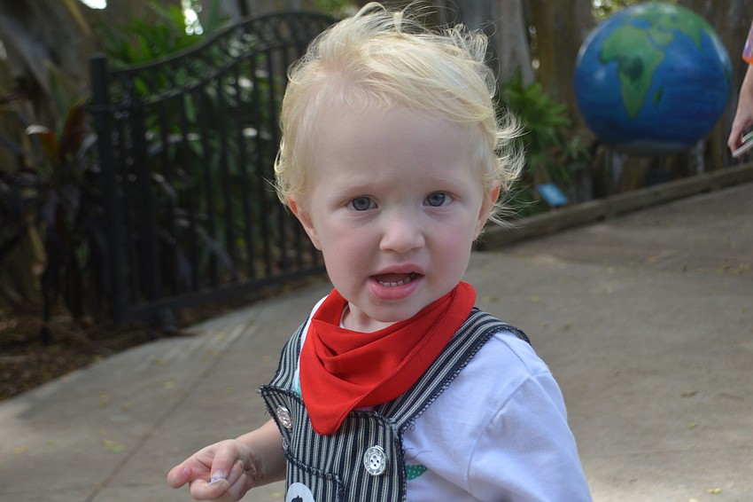 Aleksandrs Spalvins, 2, enjoys Selby's Spooktacular event.
