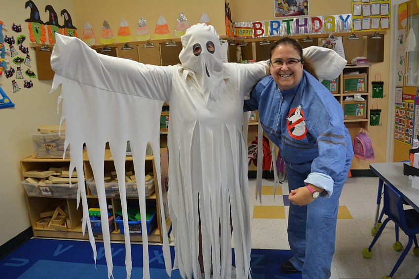 Voluntary pre-kindergarten teachers Debbie Frazzoni and Karin Kiernan go 