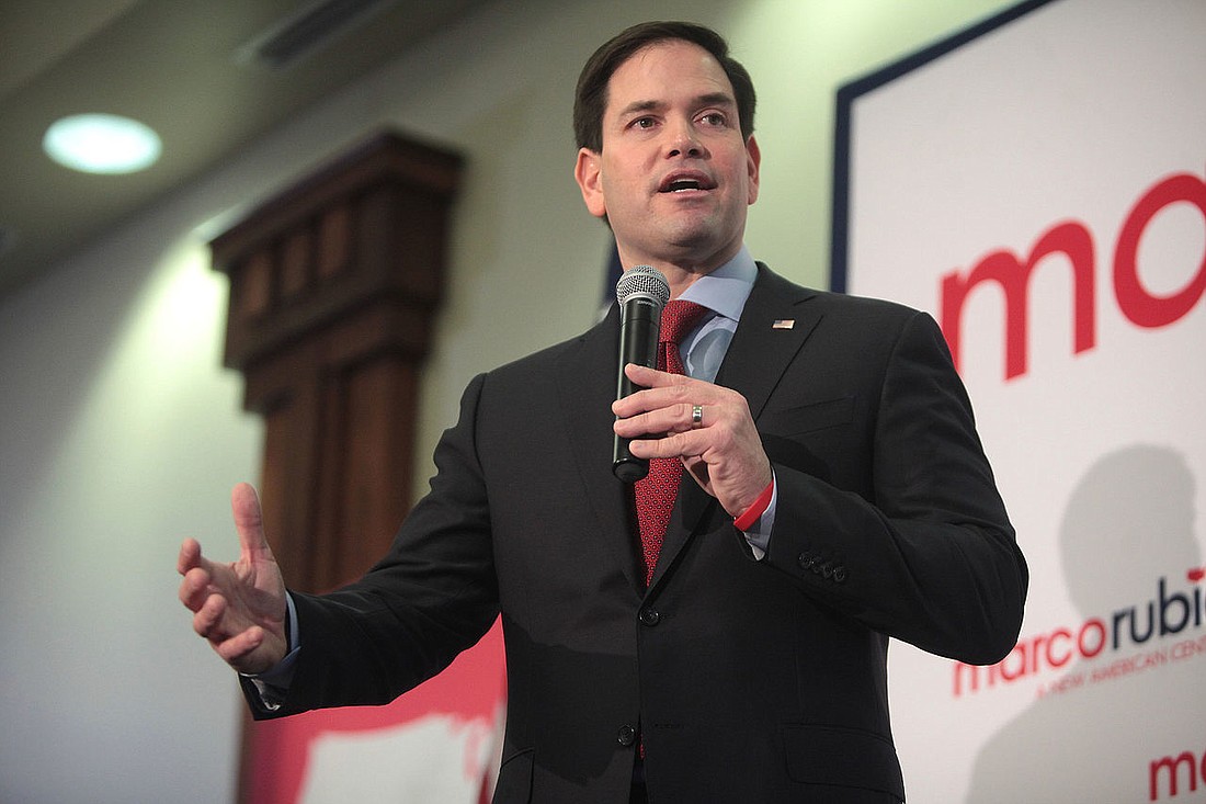 Marco Rubio speaks at an event. Courtesy image.