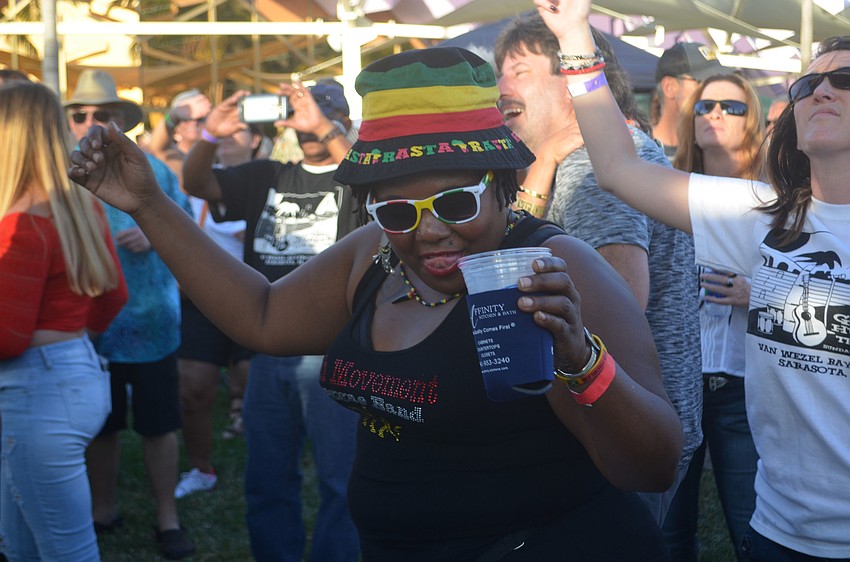 Teresa Richardson dances to Jah Movement during Giving Hunger the Blues.