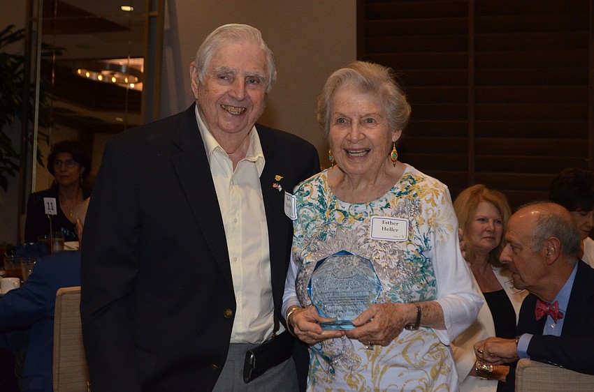 Bob and Esther with their Sidney J. Berkowitz Building Community Award