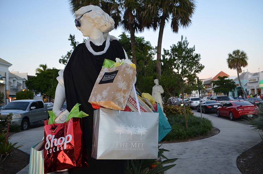 The statues surrounding St. Armands Circle were all dressed up for Fright Night on Oct. 31.