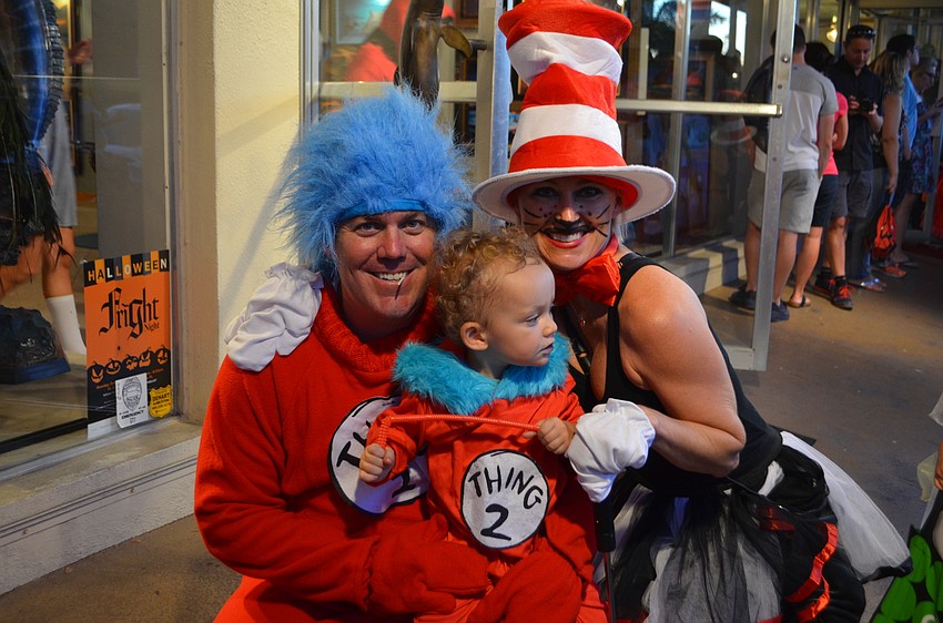 Trent, Van, 2, and Melissa Lewis as Dr. Seuss and Thing 1 and Thing 2