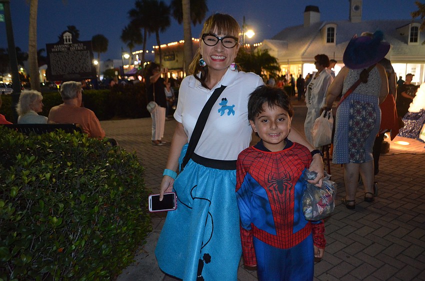 Christina and Derek Aristizabal, 6, as Spiderman