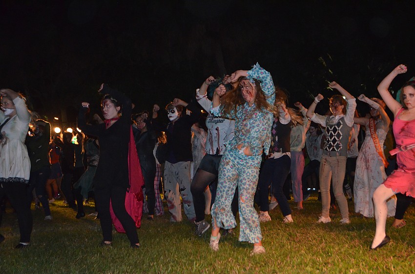 The Sarasota High School drama department performed Michael Jackson’s “Thriller” during the 8th annual Fright Night.