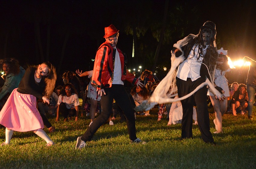 The Sarasota High School drama department performed Michael Jackson’s “Thriller” during Fright Night.
