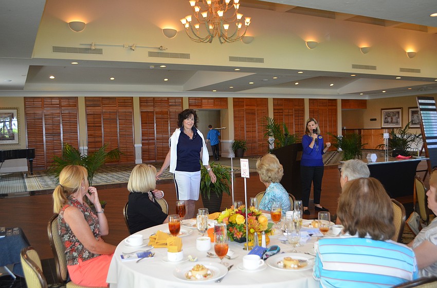 Andi Munzer was one of five models to show off clothes from the Longboat Key Club’s pro shops.