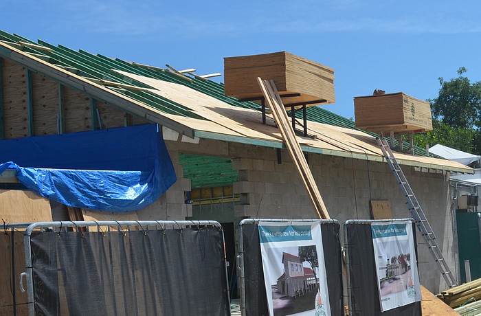 The new roof is a major componentÂ of Mar Vistaâ€™s $2 millionÂ renovation project in Longbeach Village. Terry O'Connor