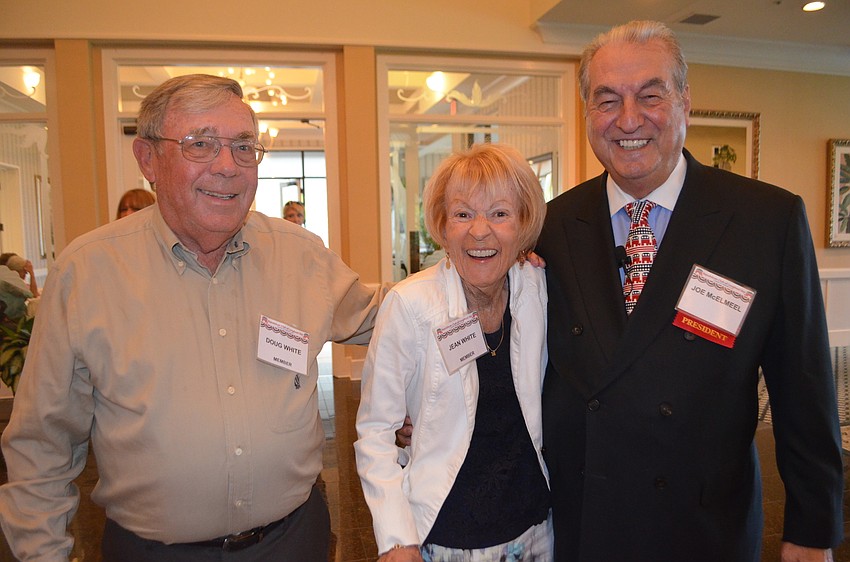 Doug and Jean White and club President Joe McElmeel
