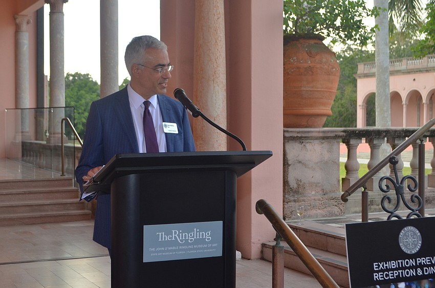 Peter Weishar, dean of the Florida State University College of Fine Arts, addresses attendees.