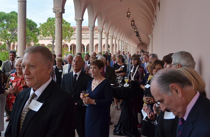 Guests listen to speakers as donors Keith and Linda Monda are honored.