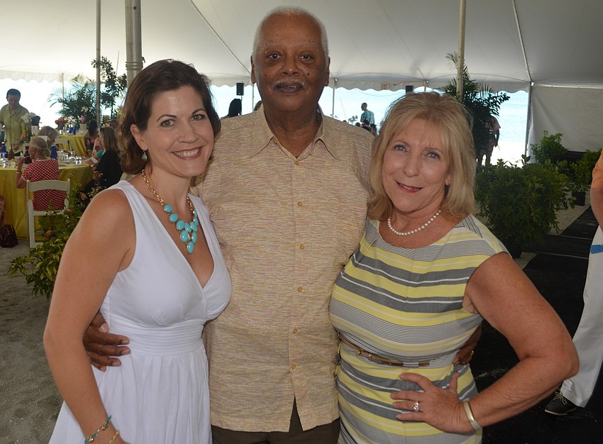 Director of Advancement & Stewardship Kristen Theisen, Chair of the Board of Directors Lacy Ray Jr. and Vice President of Development Carol Butera