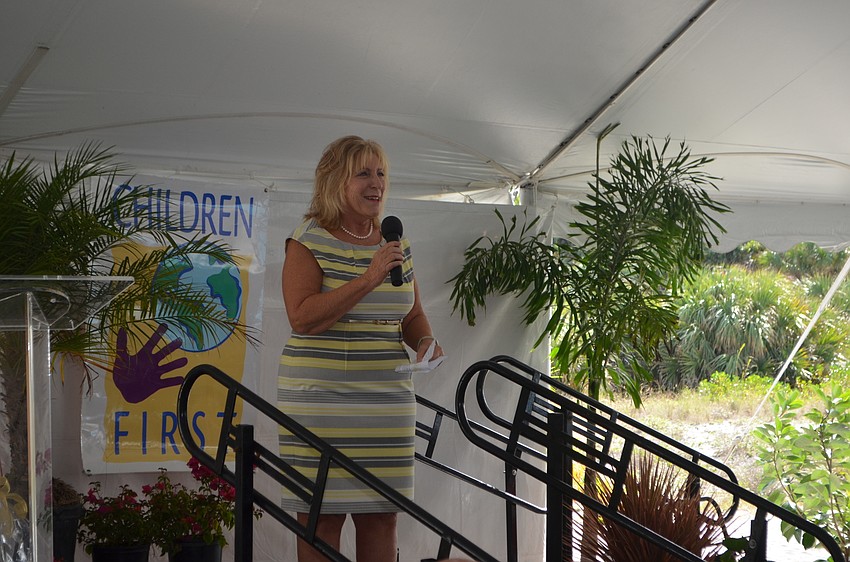 Vice President of Development Carol Butera welcomes guests.