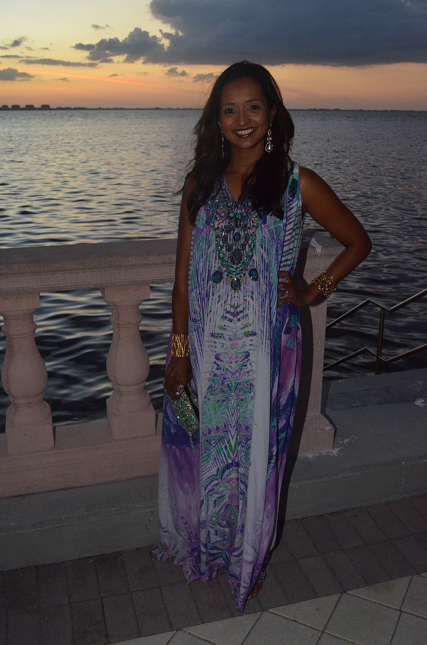 Umbreen Khalidi-Majeed stuns in a Camilla Franks print dress, our pick for fashion standout of the evening.