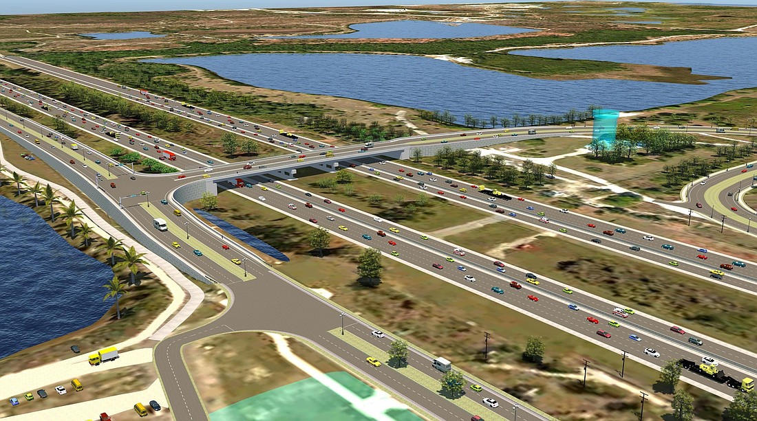 This rendering depicts the future Interstate 75 overpass, for which construction currently is estimated around $20 million. Courtesy image.