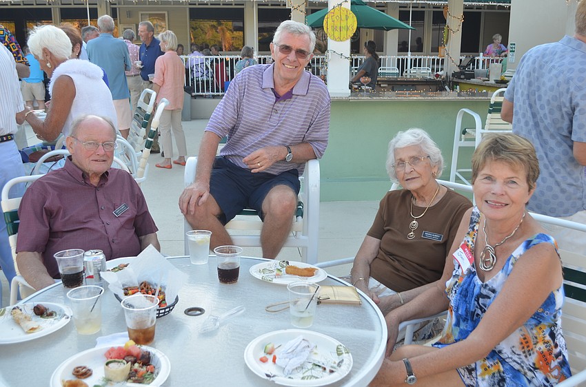Gary Aubry, Minister Norman Pritchard, Marg Aubry and Joan Pritchard