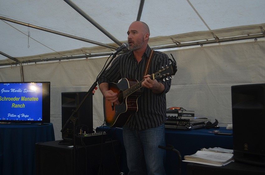 Attendees listened to live music.