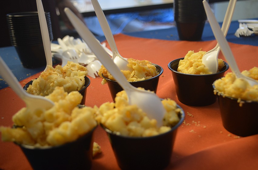 Blue Rooster offered attendees samples of their macaroni and cheese.