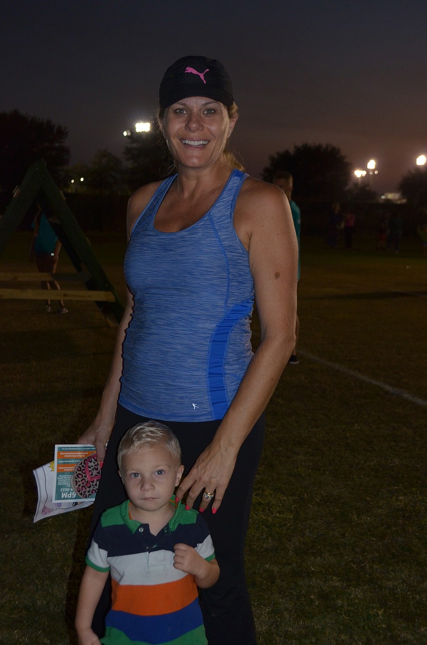 Lakewood Ranch's Carla Lawton and her 2-year-old son, Matthew Lawton, love the festivities.