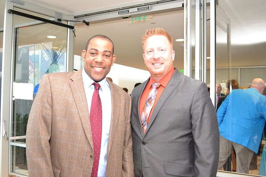 Riverview High School principal Paul Burns and Kevin Little