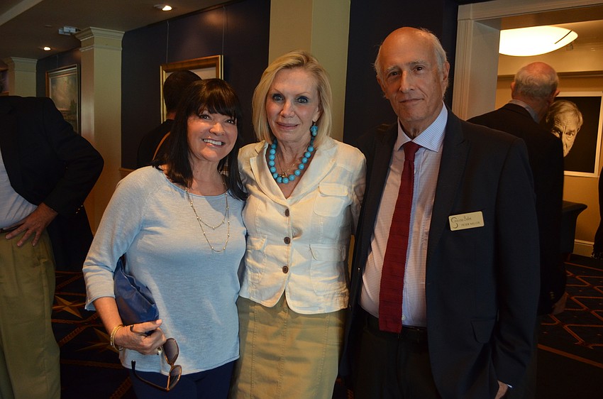 Martha Harrison with Hillary Steele, board president, and Peter Miller, board member