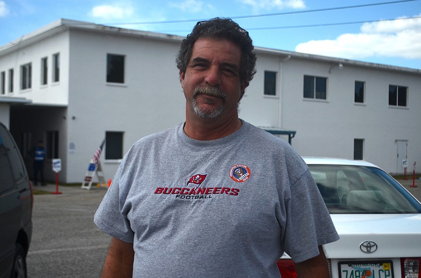 Chris Leverenz cast his ballot at Southside Baptist Church. He was disappointed with the choices this presidential election, but believed it was still important to vote. 