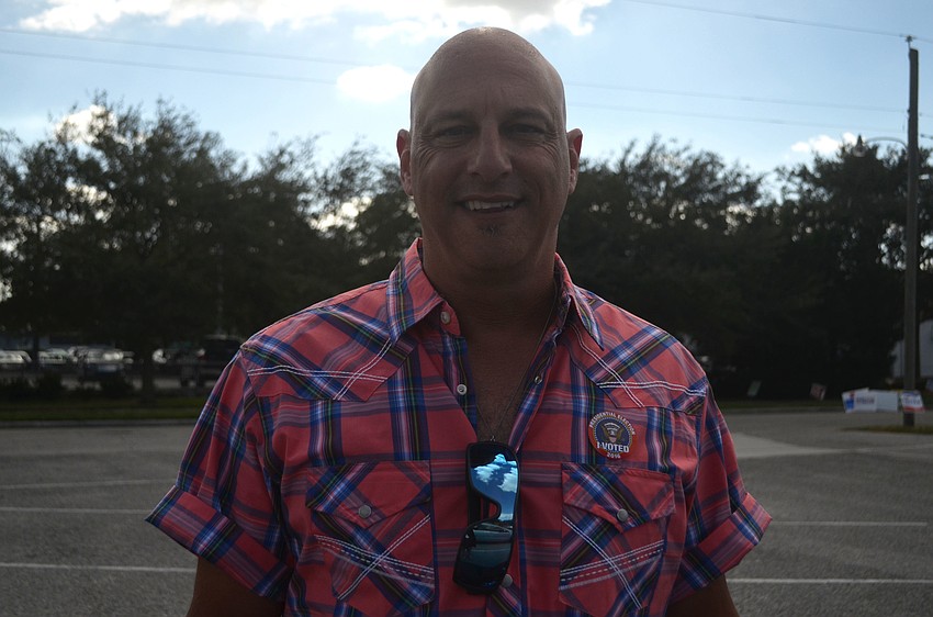 Marc Schlossberg said he was thinking of his five-year-old daughter while casting his ballot today. 