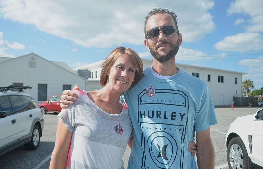 Amber and Eric St. Onge said they vote together every election, but this one felt a little more important. 