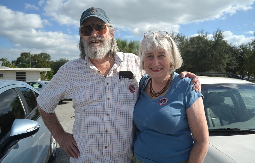 Tony and Mary Wildrick posed together after casting their ballots at Southside Baptist Church