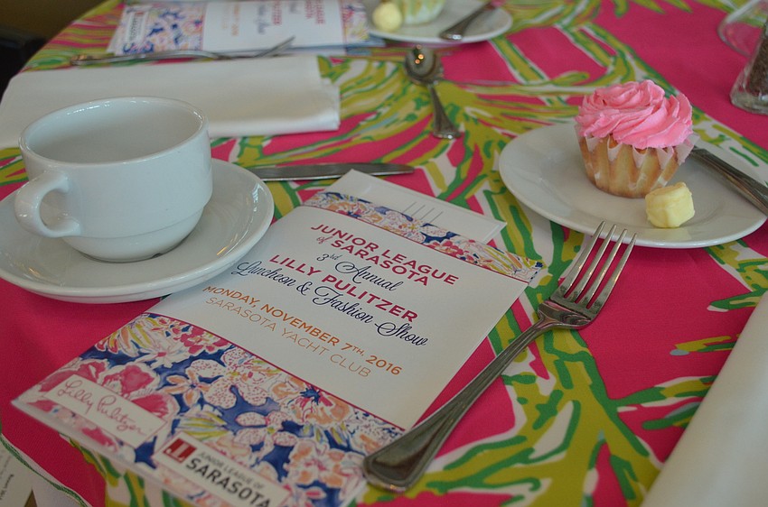 Everything — from the programs to the tablecloths — was adorned in Lilly Pulitzer prints.