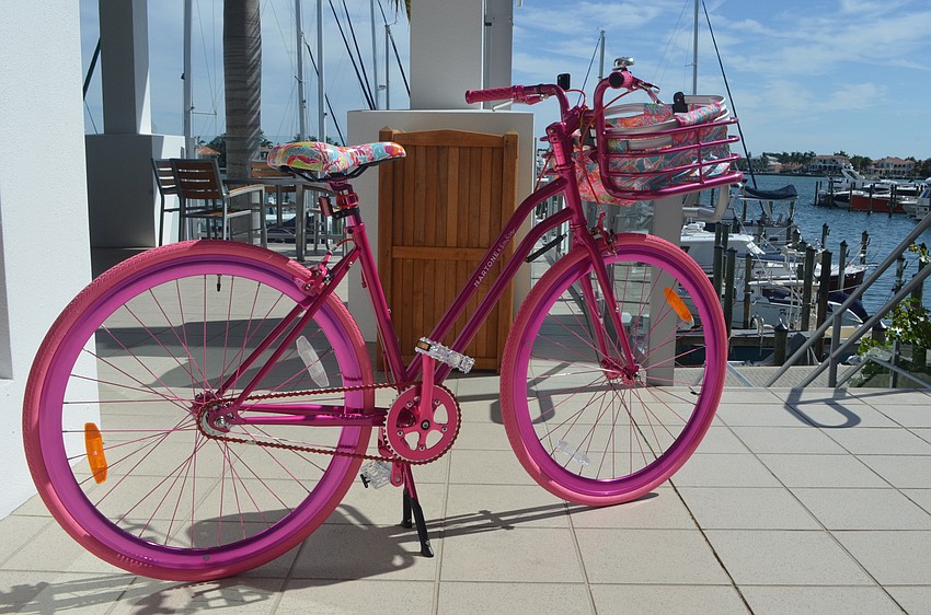 A metallic Lilly Pulitzer bicycle was available through the auction.
