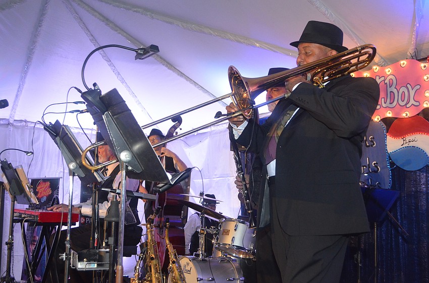 Members of The Jazz Phools perform for the guests.