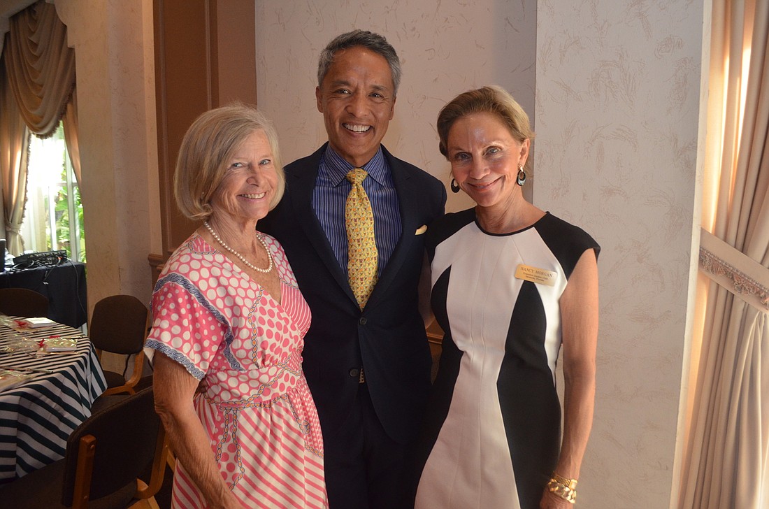 Your Observer | Photo - Co-Chairwoman Lee Ann Gladding with Speaker Mario  Nievera and Co-Chairwoman Nancy Morgan