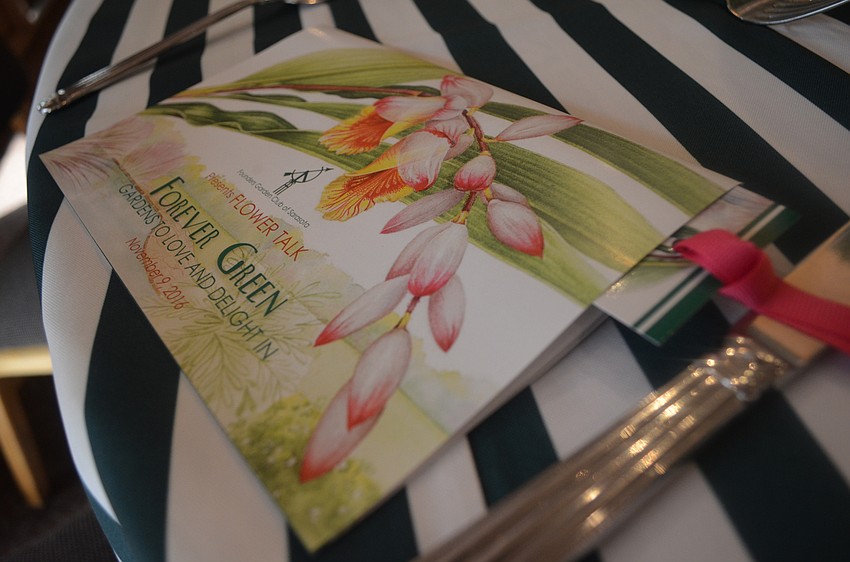 Each table setting reflected the theme of the event's lecture: 'Forever Green.'