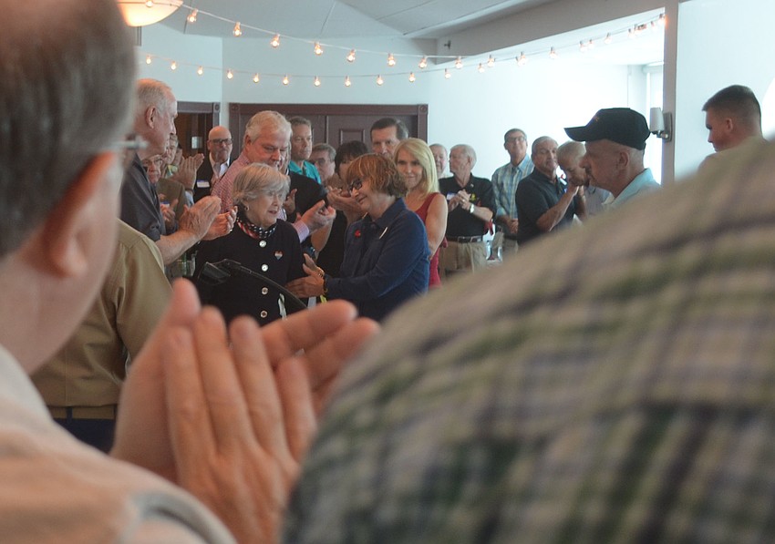 Attendees gave guests of honor Doris Cafferata and Lynn Cafferata-Coovert a standing ovation.