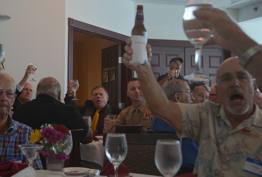 Attendees toasted to the Marine Corps' 241 years.