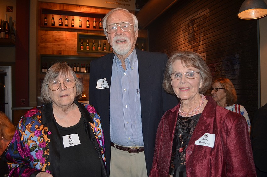 Kafi Benz, Wade Matthews and Betty Matthews. The evening also honored Wade Matthews' service as a Audubon Society board member.