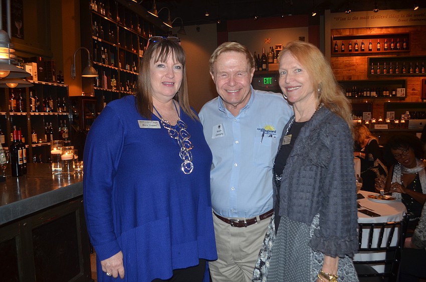 Democratic Club President Mary Clupper, CONA board member Kevin Connelly and Democratic State Committeewoman Joanne Devries
