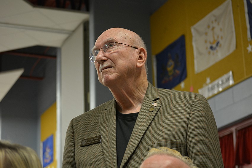 Manatee County Commissioner Larry Bustle, a military veteran, makes sure to attend.