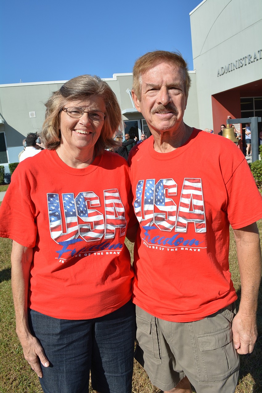 Greenfield Plantation residents Barbara and Ray Ruppert have attended the ceremony for 12 years. 