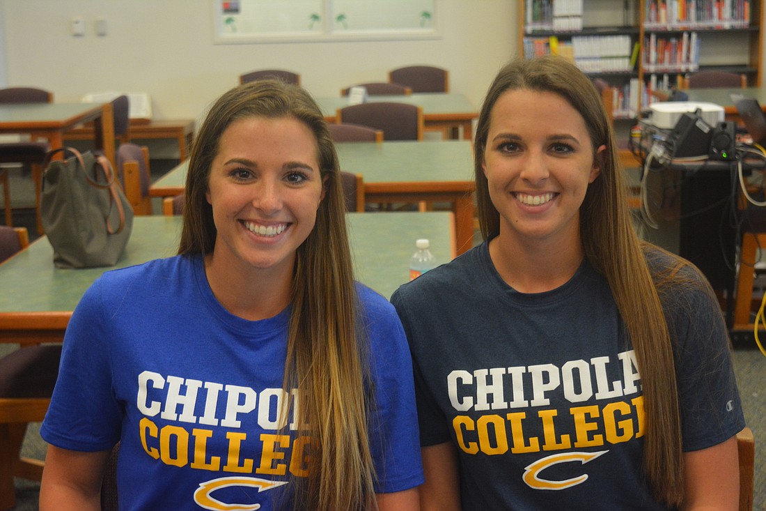 Twin sisters Brooke and Casey Farrow, both Braden River senior softball players, signed their national letters of intent to Chipola College on Nov. 10.