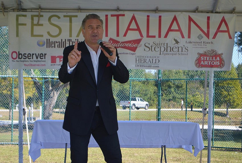 Jimmy Mazz entertains guests with his Italian Variety Show at Festa Italiana in Lakewood Ranch.