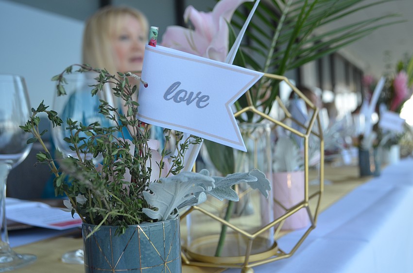 Small plants lined the center of the table at the Holiday Bestie Brunch on Nov. 12.