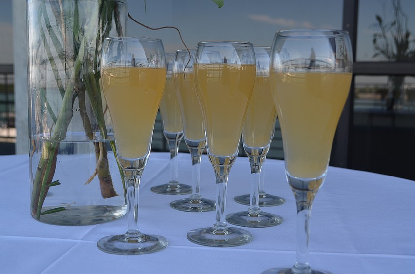 Guests enjoyed mimosas with their brunch overlooking the New Pass Sound.