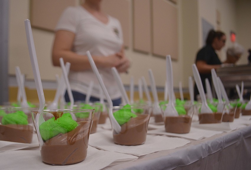 Pub 32 offered eventgoers Paddy's Irish whiskey chocolate mouse with leprechaun cream.